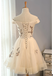 Pink Embroidery Homecoming Dresses,Tulle Short Party Dresses,A Line Prom Dresses DM495