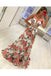 Fashion A Line Floral Spaghetti Strap Long Sleeveless Prom Dresses DMJ4