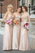 Gold Sequin Sweetheart Bridesmaid Dresses,Strapless Long Bridesmaid Dress DM115