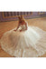 Stunning Tulle Bateau Long Sleeves Ball Gown Wedding Dress With Lace Appliques DMF24