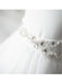 A-line/Princess Spaghetti Straps Sleeveless Beading Organza Flower Girl Dresses With Lace DM721