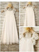 Ivory A-line Scoop Sleeveless Chiffon Floor-Length Flower Girl Dresses DM716