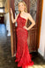 Mermaid One Shoulder Hot Pink Sequined Long Prom Dress Evening Party Dresses DMP188