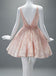 New arrival Sexy Open Back Short Lace Scoop Sleeveless Homecoming Dresses with Appliques DM203