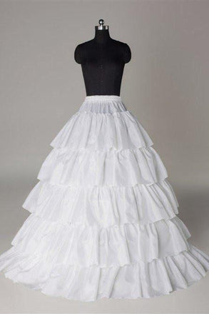 Fashion Wedding Petticoat Accessories 5 layers White Floor Length DMP9