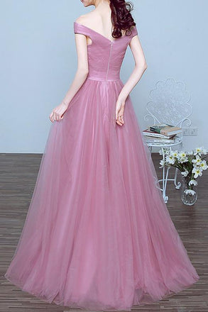 Charming Off the Shoulder A-line Long Prom/Evening Dresses stunning for Graduation DM122