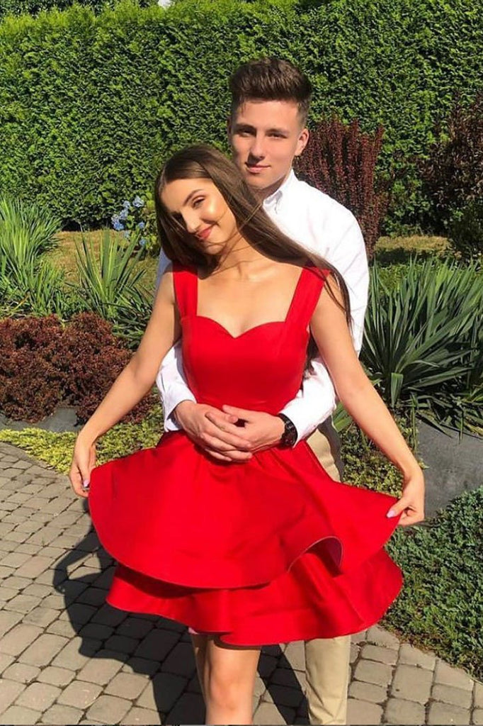 Cute Red Sweetheart Short Prom Dress,Homecoming Dress DMO66
