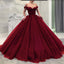 Fashionable Poofy Ball Gown Off the Shoulder Prom Dresses DME58