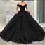 Fashionable Poofy Ball Gown Off the Shoulder Prom Dresses DME58