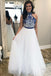 A Line Off White Halter Prom Dresses Cheap Long Formal Party Dress DMJ57