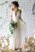 Simple Backless Beach Summer Wedding Dresses, Chiffon LongWedding Gowns DM108
