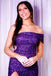 Hot Pink One Shoulder Cap Sleeves Sequined Long Prom Party Dress DMP274