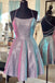 Sparkle Criss Cross Short A Line Homecoming Dress DMO63