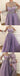 Long Sleeve  A-line Sparkly Star Lace Lilac Long Prom Dresses DMG83