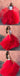 Charming Red Ball Gowns Organza Ruffle Sequin Top Prom Dresses DMF68