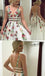 Cheap V Neck Prom Dresses Floor Length Formal Party Dress with Appliques DMJ2