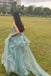 A Line Spaghetti Straps Tulle Long Prom Dresses, Stunning Evening Party Dress DMP176
