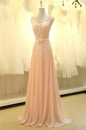 Real Made Appliques Long Prom Dress Evening Dress DM189