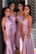One Shoulder Silk Satin Mermaid Bridesmaid Dresses Wedding Party Bridesmaid Gowns DM1836