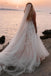 A-line Sweetheart Lace Appliques Bohemian Wedding Dress with Slit DM1978