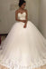 Sweetheart Sleeveless Tulle Long Ball Gown Wedding Dress with Lace Appliques DMH97