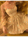 Sparkle Long Sleeve Short Unique Sheer Neck Stars Mini Homecoming Dress DMD50