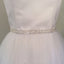 Skinny Beaded Bridal Belt Thin Ribbon Crystal Sash Narrow Rhinestone Trim BS6