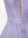 A-Line Floor-Length Lilac Printed Prom Dress, Simple Long Evening Dresses DMJ12