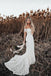 New Arrival Ivory Mermaid Lace Off the Shoulder Beach Wedding Dress DMF85