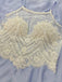 Halter Neckline Lilac Chiffon Lace Appliques Long Prom Dresses DMS85
