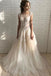 Elegant A Line Tulle Lace Long Prom Dresses,Unique Wedding Dress DME32