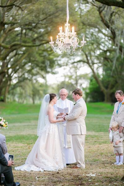 Elegant Sweetheart A Line Blush Wedding Dress with White Lace DM555