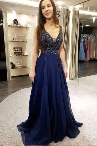 Sexy Low Cut Beading Chiffon Long Prom Dresses For Teens Demodresses Sexy Low Cut Beading Chiffon Long Prom Dresses For Teens Demodresses