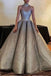 Sparkle High Neck Long Prom Dresses,Gorgeous Ball Gown DME53