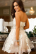 Cute Sweetheart Tulle A Line Short Homecoming Dress With Lace DM457