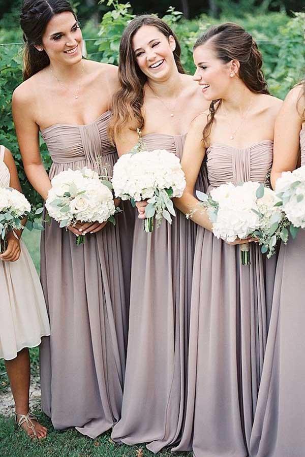 Beautiful Bridesmaid Dresses,Strapless Bridesmaid Dress,Chiffon Bridesmaid Dresses,Long Bridesmaid Dresses
