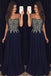 Sweetheart Prom Dresses,Navy Blue Prom Dresses,Chiffon Prom Dress,Long Prom Gown