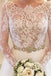 White A-line Long Sleeves Beading Lace Backless Court Train Wedding Dresses DM524