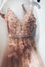 Sweetheart Spaghetti Straps Lace Appliques Floor Length Prom Dress, Formal Evening Dress DMF36