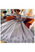 Elegant A-Line Bateau Long Sleeves Grey Satin Prom Dress with Appliques DMF55