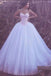 Ball Gown Sweetheart Floor-length Pink Lace Big White Wedding Dresses DMG44