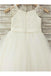 Princess Ivory A-line Scoop Sleeveless Floor-Length Lace Flower Girl Dresses DM714
