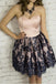 Cute Sweetheart Short Lace Pink A Line Homecoming Dress Party Dresses DMA88
