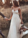 Backless Straps Long A-line Lace Simple Bridal Gown Wedding Dresses DMM79