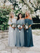Off the Shoulder Burgundy Bridesmaid Dresses Cheap Long Bridesmaid Dress DMO23