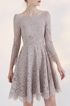 Long Sleeve Homecoming Dress,Lace Homecoming Dress,Short Prom Dresses,A line Homecoming Dress,Graduation Dress,Homecoming Dresses For Teens,Homecoming Dresses Stunning
