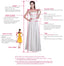 Ivory Chiffon Lace V-neck Simple Plus Size Beach Wedding Dresses W32