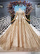 Stunning Ball Gown Long Sleeves Prom Dress, Pretty Quinceanera Dresses DMP64