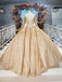 Stunning Ball Gown Long Sleeves Prom Dress, Pretty Quinceanera Dresses DMP64