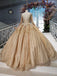 Stunning Ball Gown Long Sleeves Prom Dress, Pretty Quinceanera Dresses DMP64